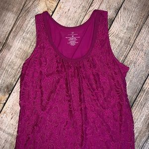 NY and Company Fuchsia lace top